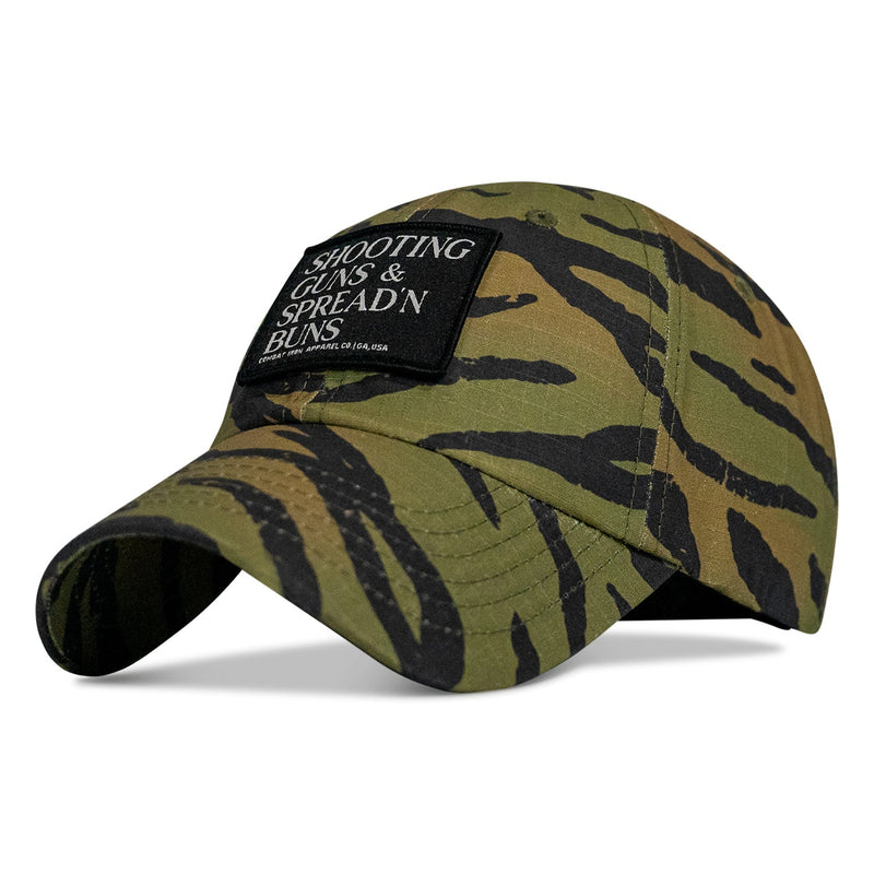 Load image into Gallery viewer, Shooting Guns &amp; Spread'n Buns Patch Ripstop Tactical Hat
