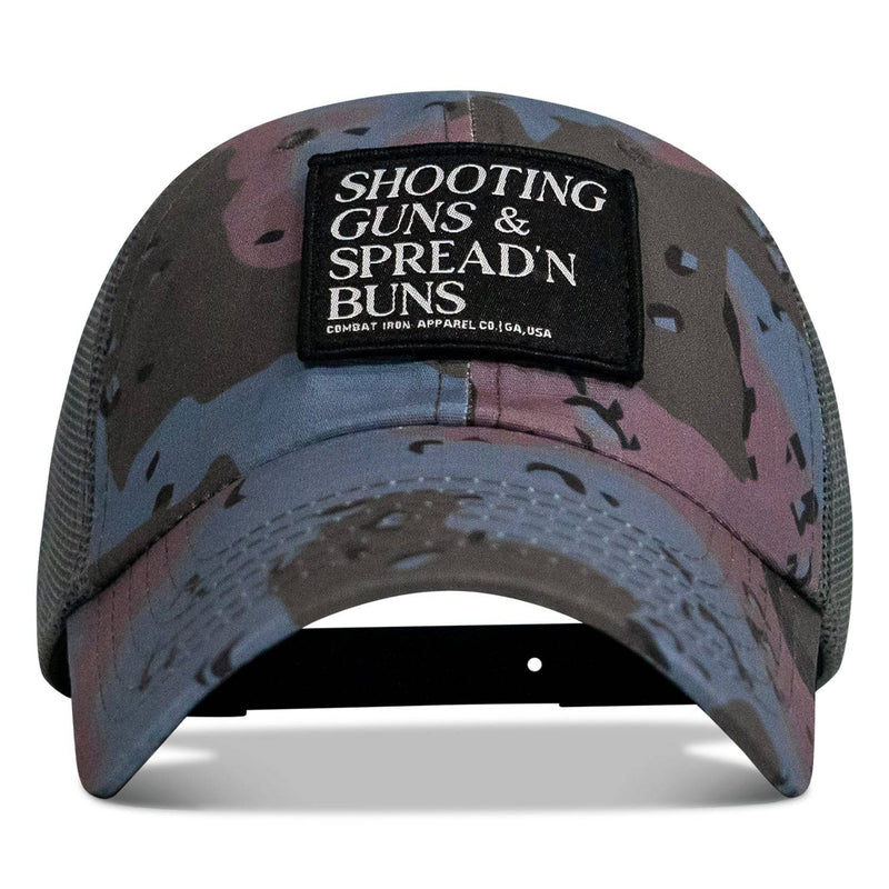 Load image into Gallery viewer, Shooting Guns &amp; Spread&#39;n Buns Patch RipStop Low Pro Hat
