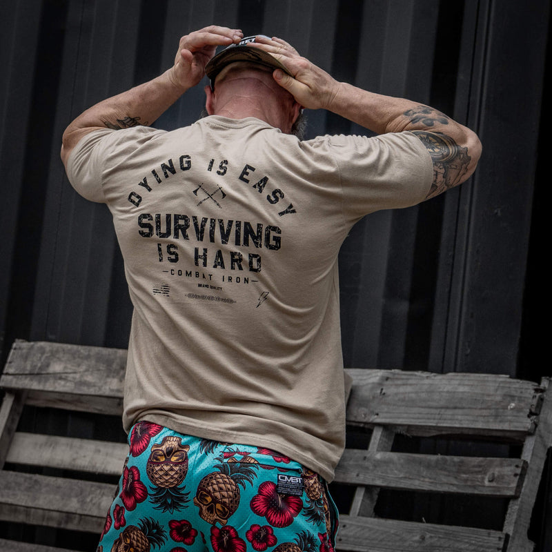 Load image into Gallery viewer, Dying is Easy. Surviving Is Hard Men&#39;s T-Shirt
