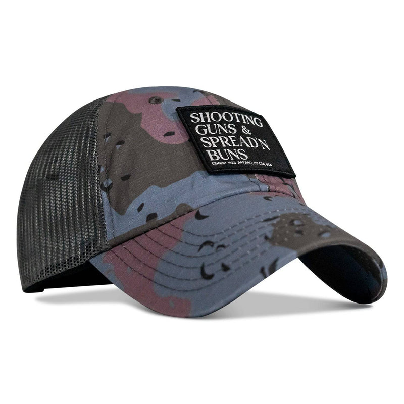 Load image into Gallery viewer, Shooting Guns &amp; Spread&#39;n Buns Patch RipStop Low Pro Hat
