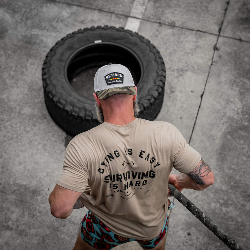 Load image into Gallery viewer, Dying is Easy. Surviving Is Hard Men&#39;s T-Shirt
