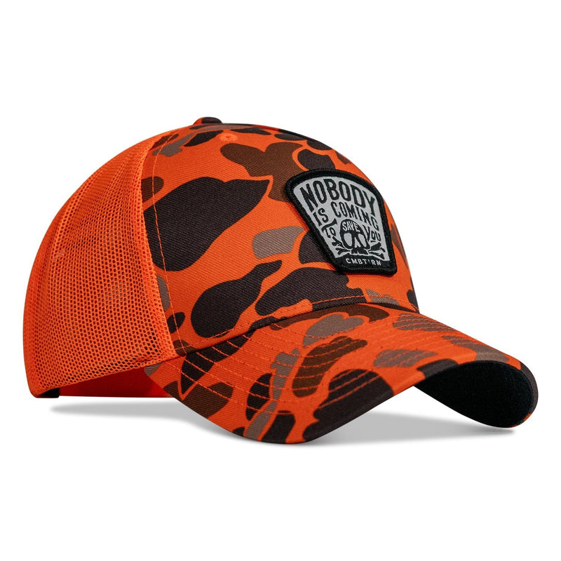 Load image into Gallery viewer, Nobody Is Coming To Save You Skull Patch Snapback Hat
