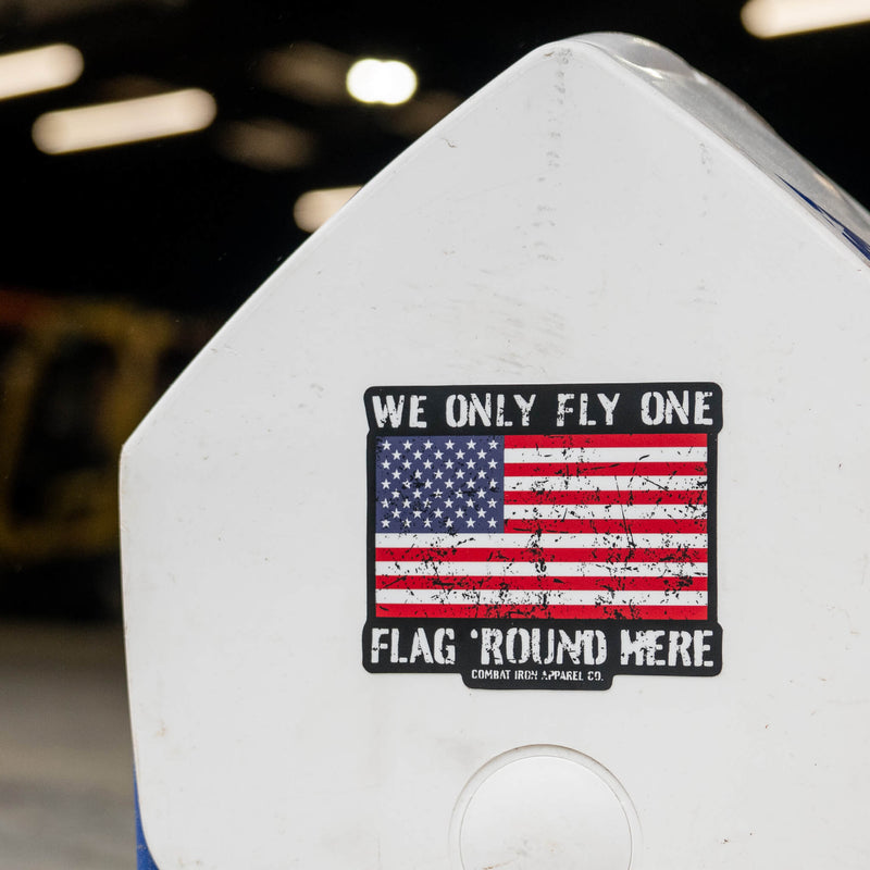 Load image into Gallery viewer, We Only Fly One Flag &#39;Round Here Decal
