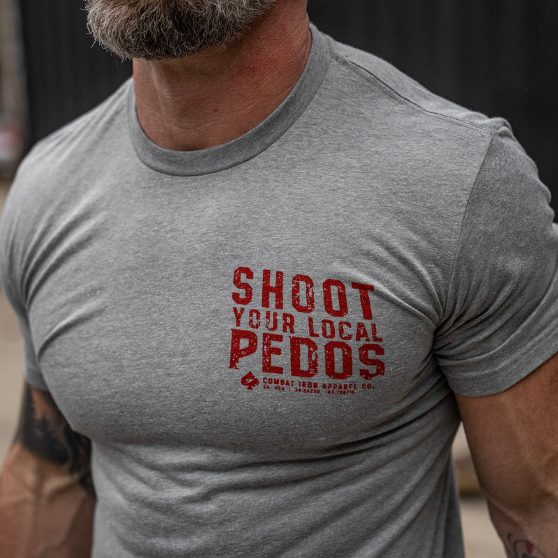 Load image into Gallery viewer, Shoot Your Local Pedos Men&#39;s T-Shirt
