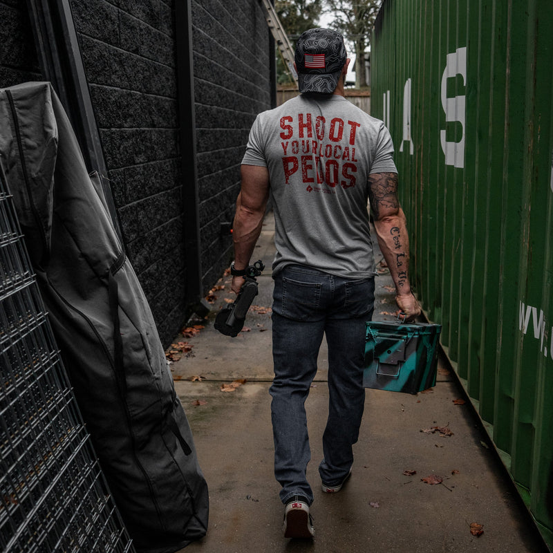 Load image into Gallery viewer, Shoot Your Local Pedos Men's T-Shirt
