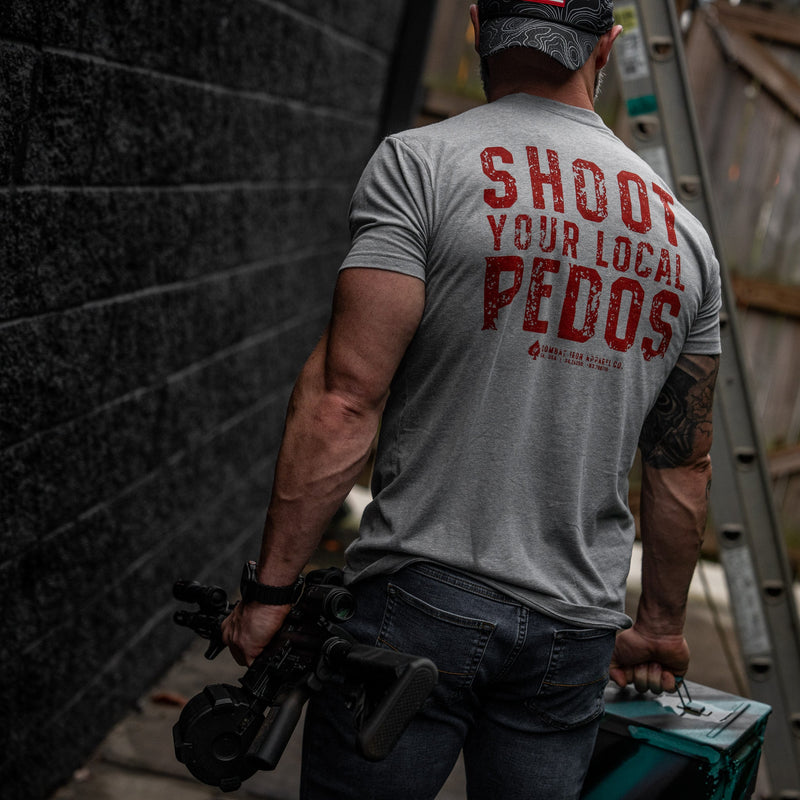 Load image into Gallery viewer, Shoot Your Local Pedos Men&#39;s T-Shirt
