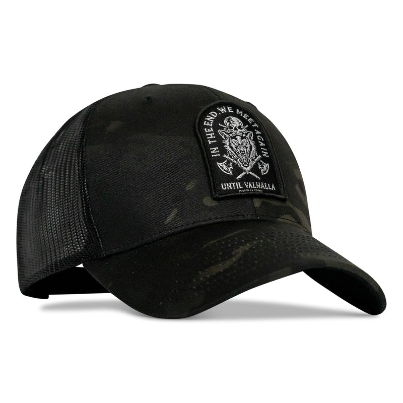 Load image into Gallery viewer, In The End, We Meet Again - Until Valhalla Patch Snapback Hat
