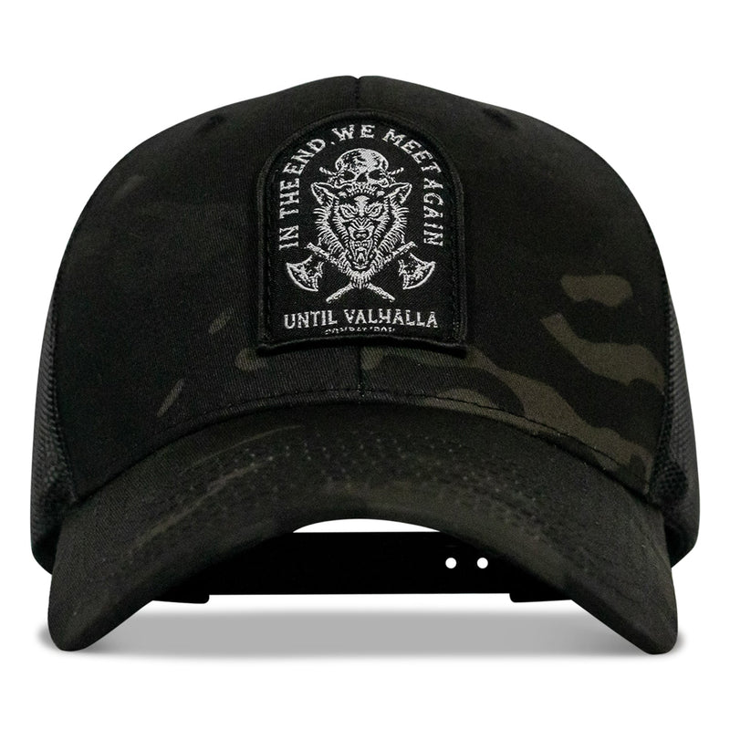 Load image into Gallery viewer, In The End, We Meet Again - Until Valhalla Patch Snapback Hat
