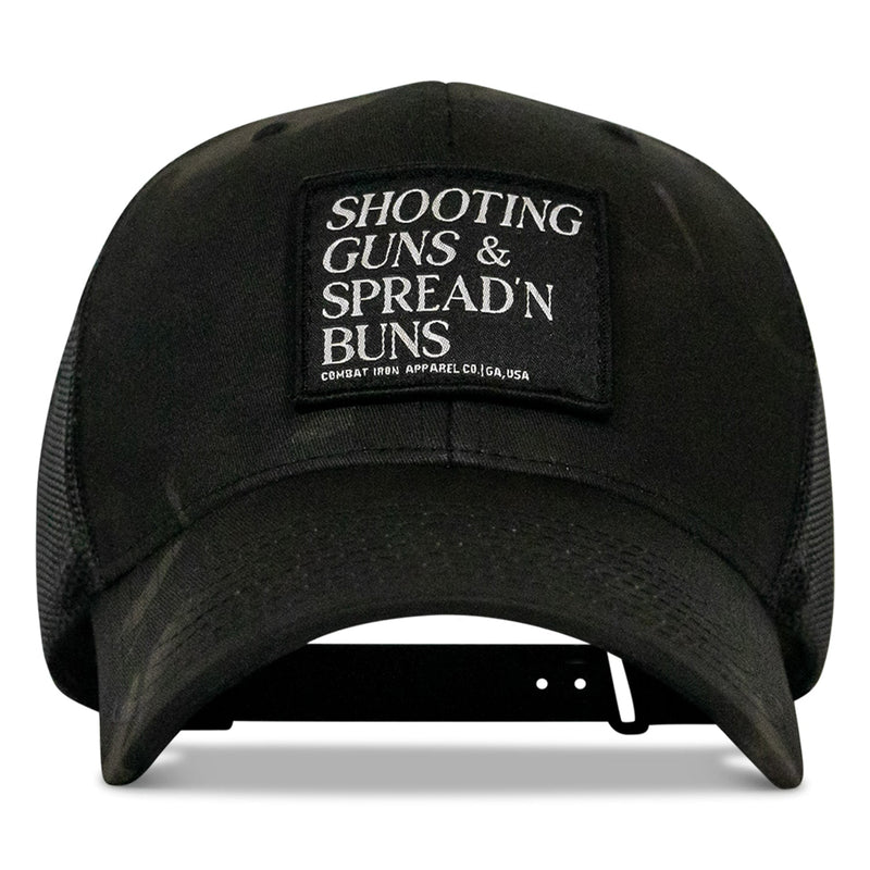 Load image into Gallery viewer, Shooting Guns &amp; Spread&#39;n Buns Patch Snapback Hat
