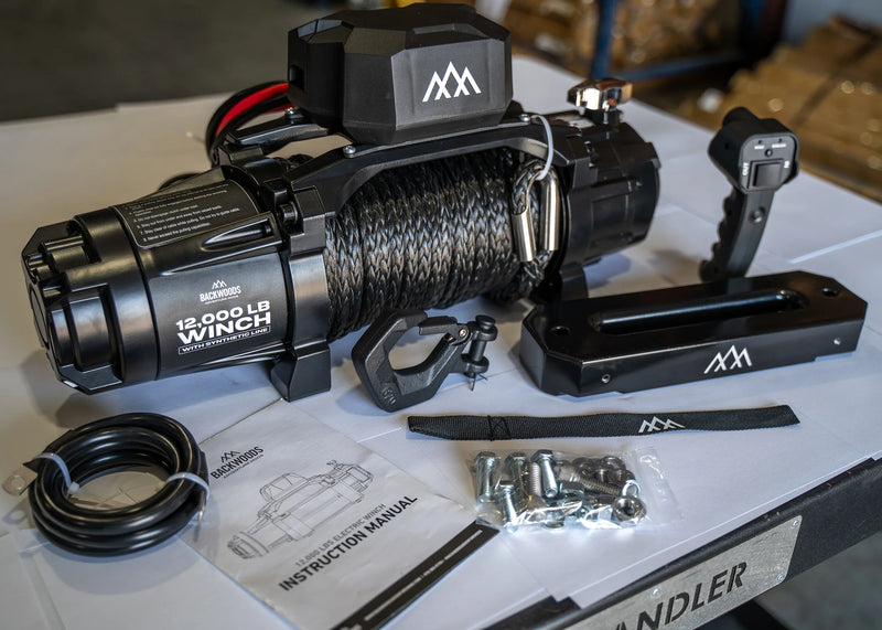 Load image into Gallery viewer, Backwoods Offroad Winch - 12,000lb w/ Synthetic Line
