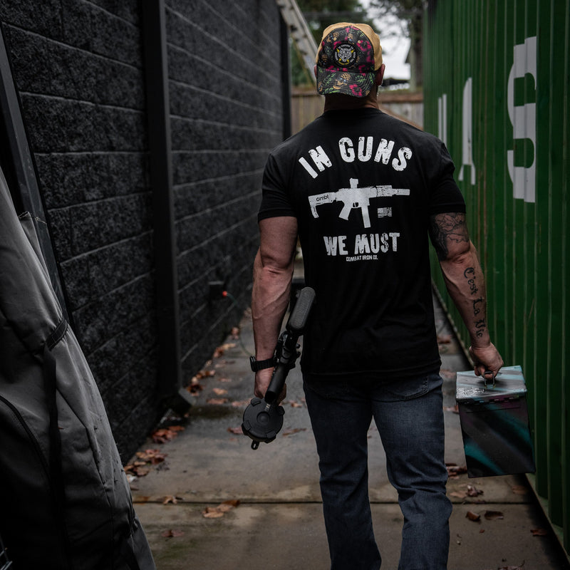 Load image into Gallery viewer, In Guns We Must Men's T-Shirt
