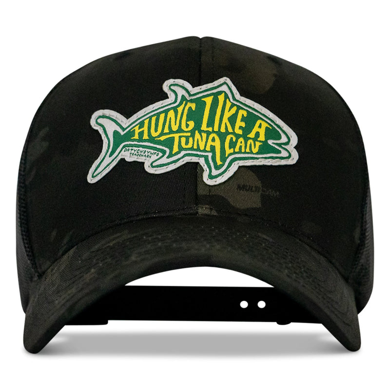 Load image into Gallery viewer, Hung Like A Tuna Can Snapback Hat
