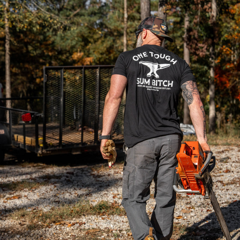 Load image into Gallery viewer, One Tough Sum Born and Raised American Outlaw Men&#39;s T-Shirt
