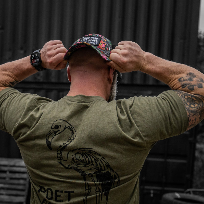 Load image into Gallery viewer, Pray Hard. Lift Heavy. Stay Deadly. Patch Tactical Ripstop Mesh Snapback Hat
