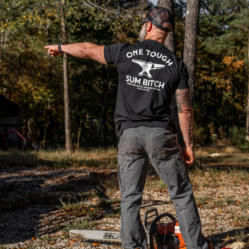 Load image into Gallery viewer, One Tough Sum Born and Raised American Outlaw Men&#39;s T-Shirt
