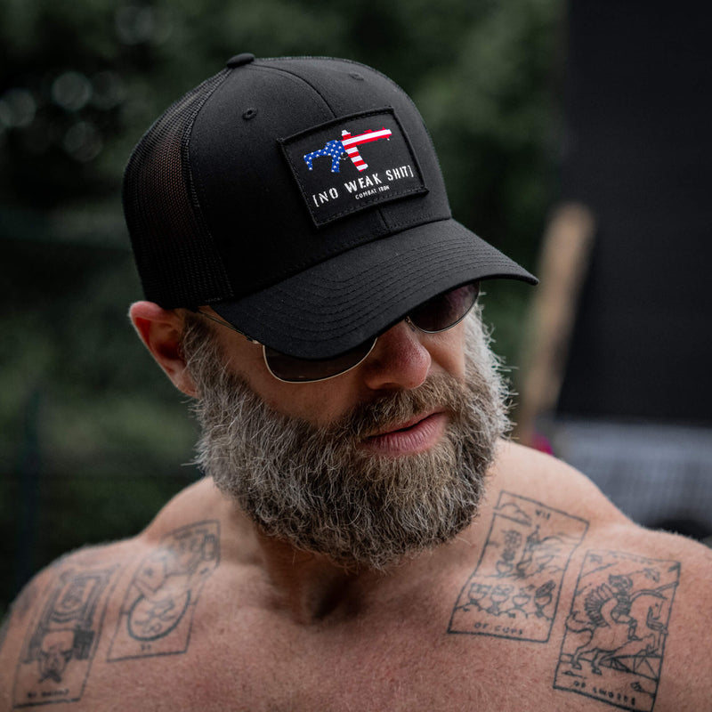 Load image into Gallery viewer, No Weak Shit Patch Snapback Hat
