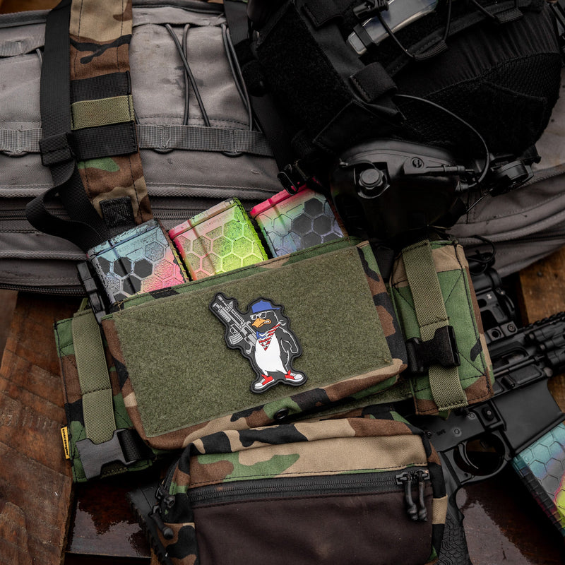 Load image into Gallery viewer, Patriotic Penguin PVC Patch
