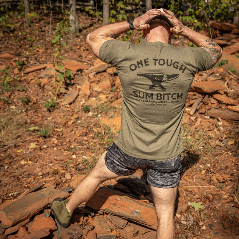 Load image into Gallery viewer, One Tough Sum Born and Raised American Outlaw Men&#39;s T-Shirt
