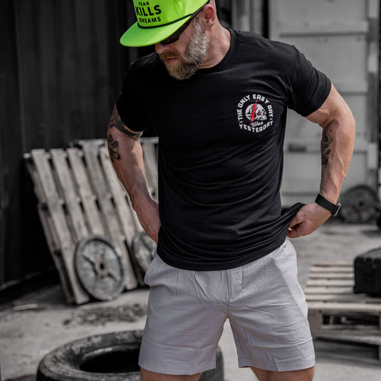 Only Easy Day Was Yesterday Skull Men's T-Shirt