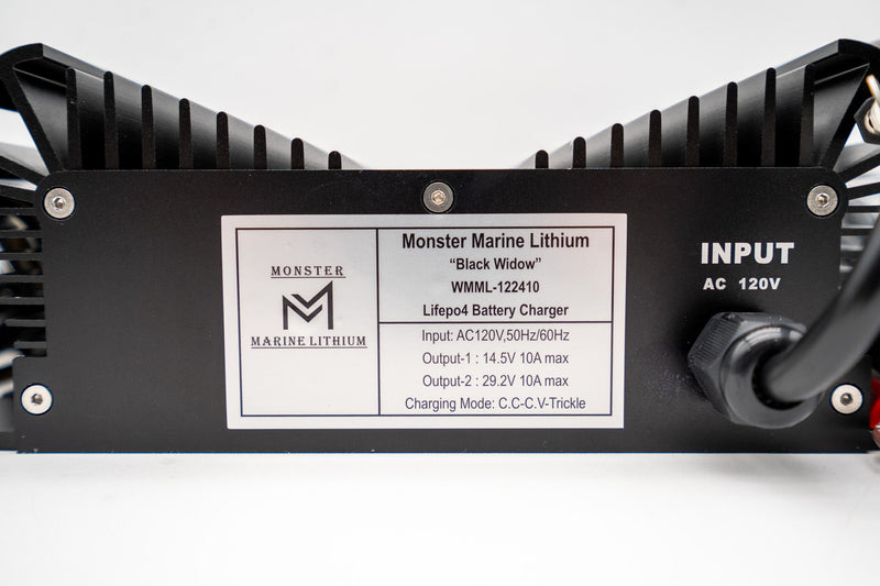 Load image into Gallery viewer, Dual 12v &amp; 24v marine waterproof lithium charger
