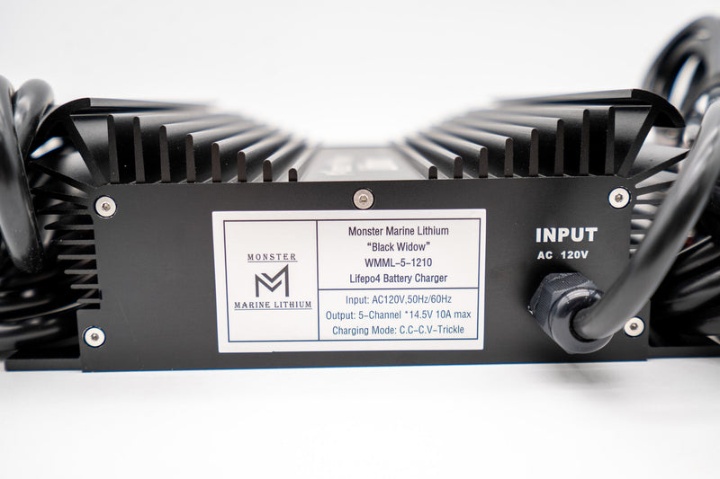 Load image into Gallery viewer, 5 Bank Lithium/Lead/AGM Marine Waterproof Battery Charger
