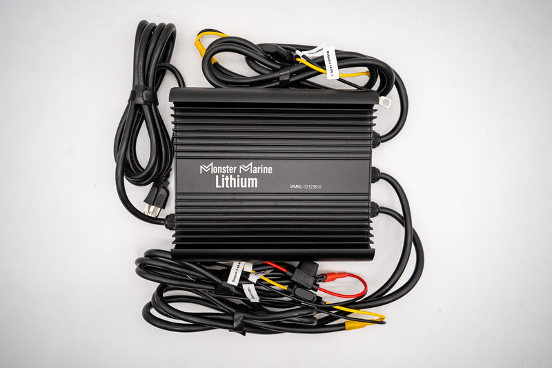 Load image into Gallery viewer, Triple Bank 12v, 12v &amp; 36v marine waterproof Lead/AGM/Lithium charger
