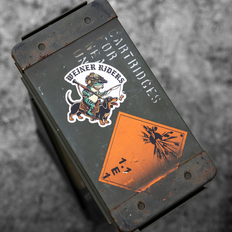 Load image into Gallery viewer, Weiner Riders Frog Decal
