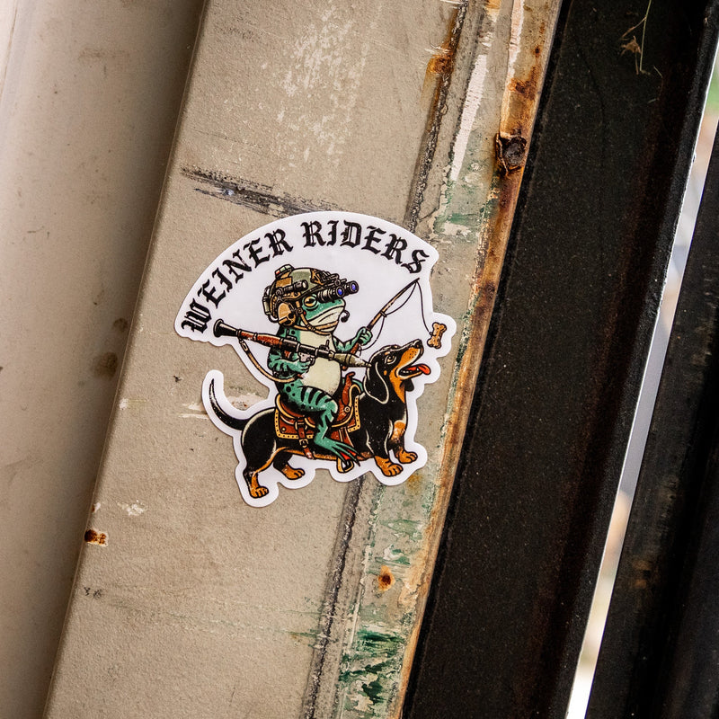 Load image into Gallery viewer, Weiner Riders Frog Decal
