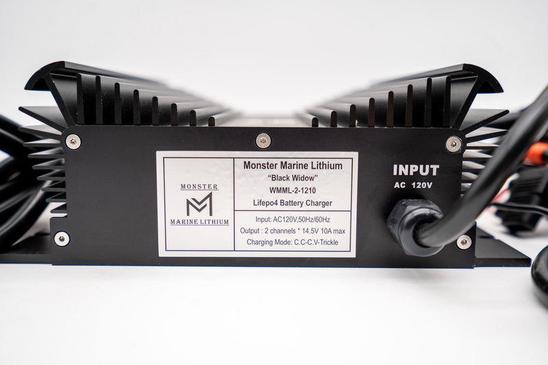 Load image into Gallery viewer, 2 Bank Lithium/AGM/Lead Marine Waterproof Battery Charger
