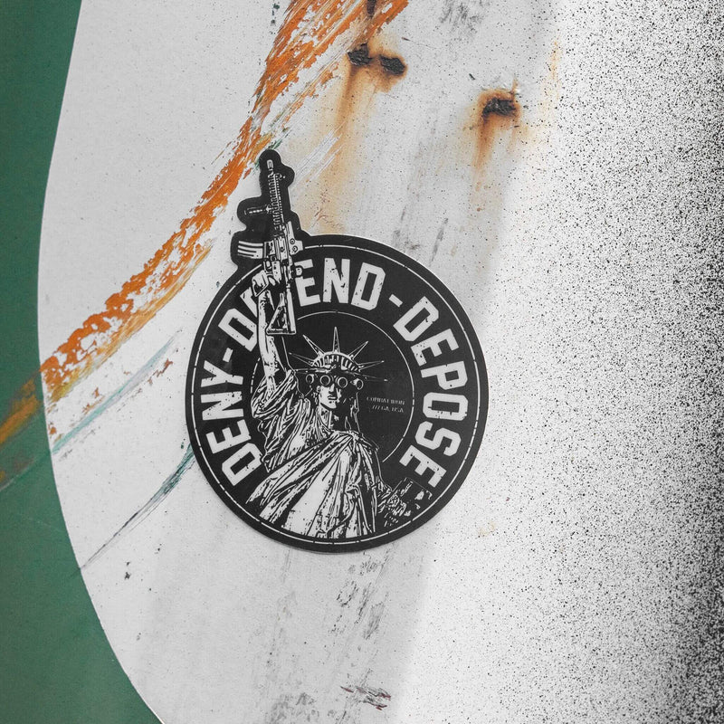 Load image into Gallery viewer, Deny. Defend. Depose. Decal
