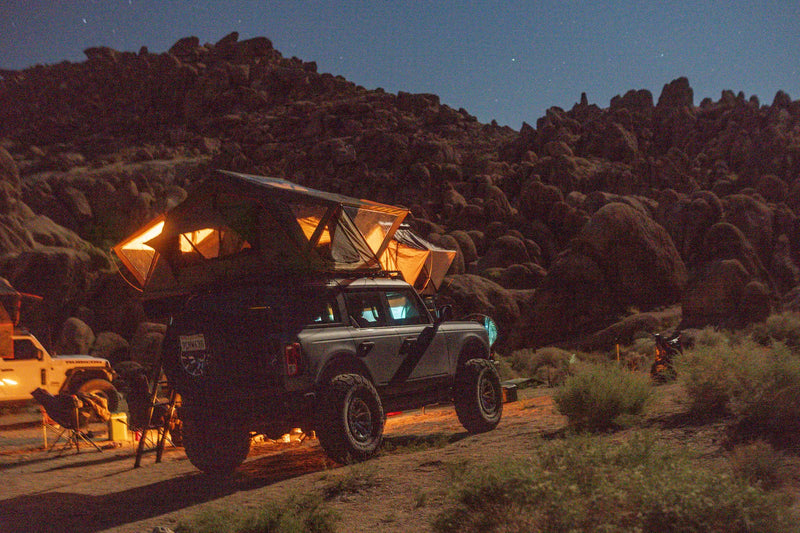 Load image into Gallery viewer, Trailhead Softshell Rooftop Tent – 2 Person – Tan – Lightweight Camping Setup
