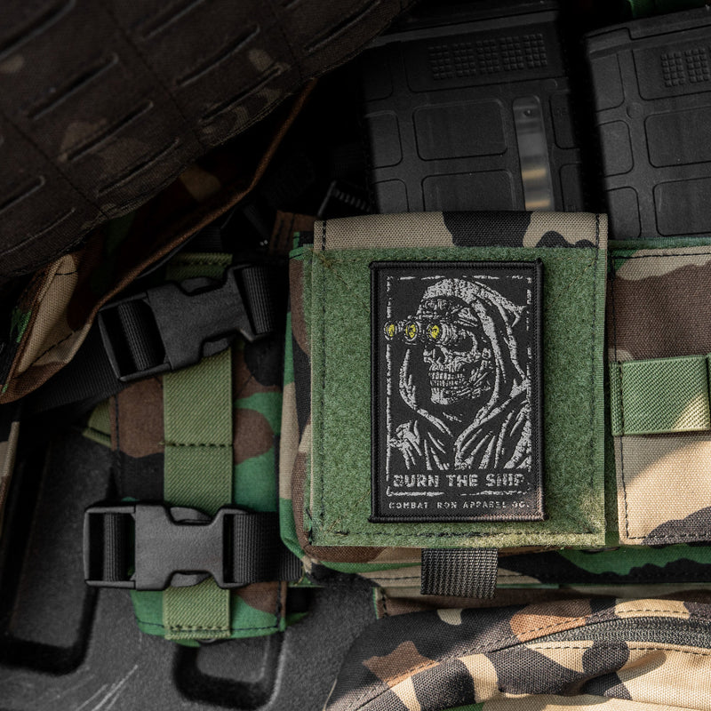 Load image into Gallery viewer, Burn The Ship Skull Velcro Patch

