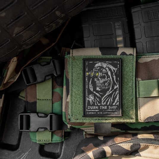 Burn The Ship Skull Velcro Patch
