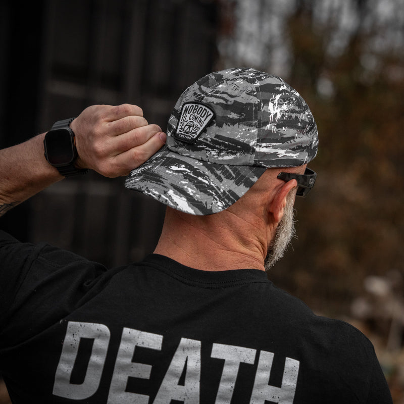 Load image into Gallery viewer, Nobody Is Coming To Save You Skull Patch Ripstop Snapback

