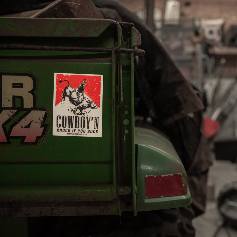 Load image into Gallery viewer, Cowboy&#39;n Knuck If You Buck Rodeo Decal
