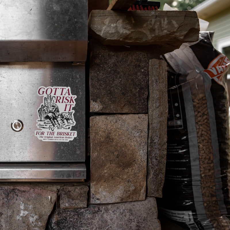 Load image into Gallery viewer, Gotta Risk It For The Brisket - American Rodeo Decal
