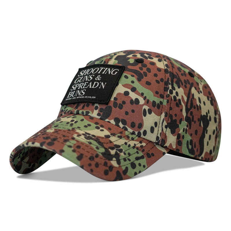 Load image into Gallery viewer, Shooting Guns &amp; Spread&#39;n Buns Patch RipStop Low Pro Hat
