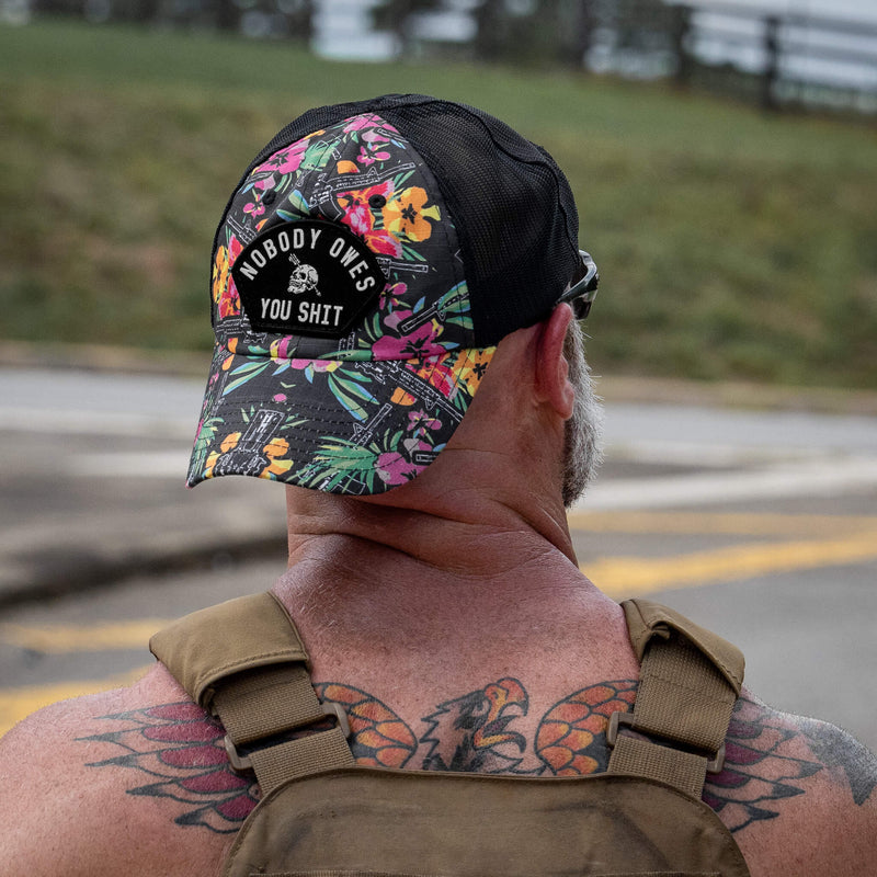 Load image into Gallery viewer, Nobody Owes You Shit Arched Patch Tactical Ripstop Mesh Snapback Hat
