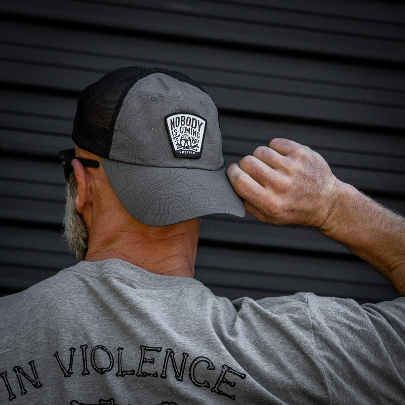 Load image into Gallery viewer, Nobody Is Coming To Save You Skull Patch Ripstop Snapback
