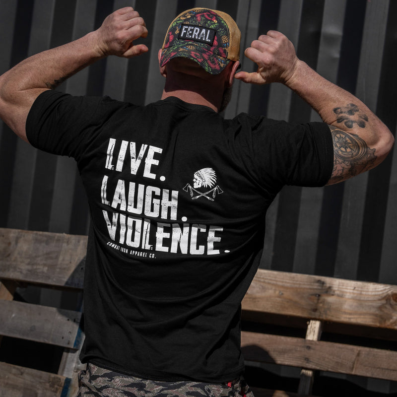 Load image into Gallery viewer, Live. Laugh. Violence. Men's T-Shirt
