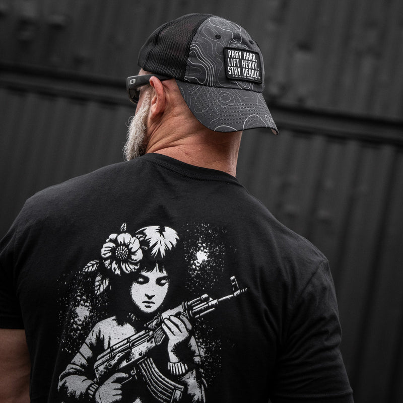 Load image into Gallery viewer, Pray Hard. Lift Heavy. Stay Deadly. Patch Tactical Ripstop Mesh Snapback Hat
