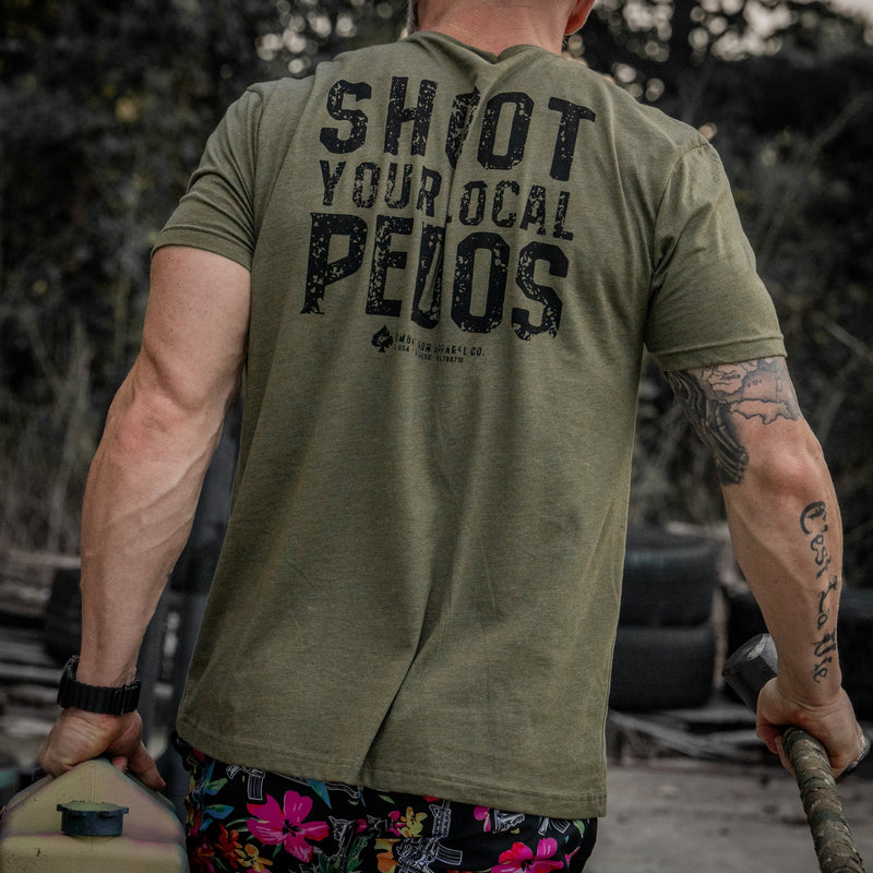 Load image into Gallery viewer, Shoot Your Local Pedos Men&#39;s T-Shirt
