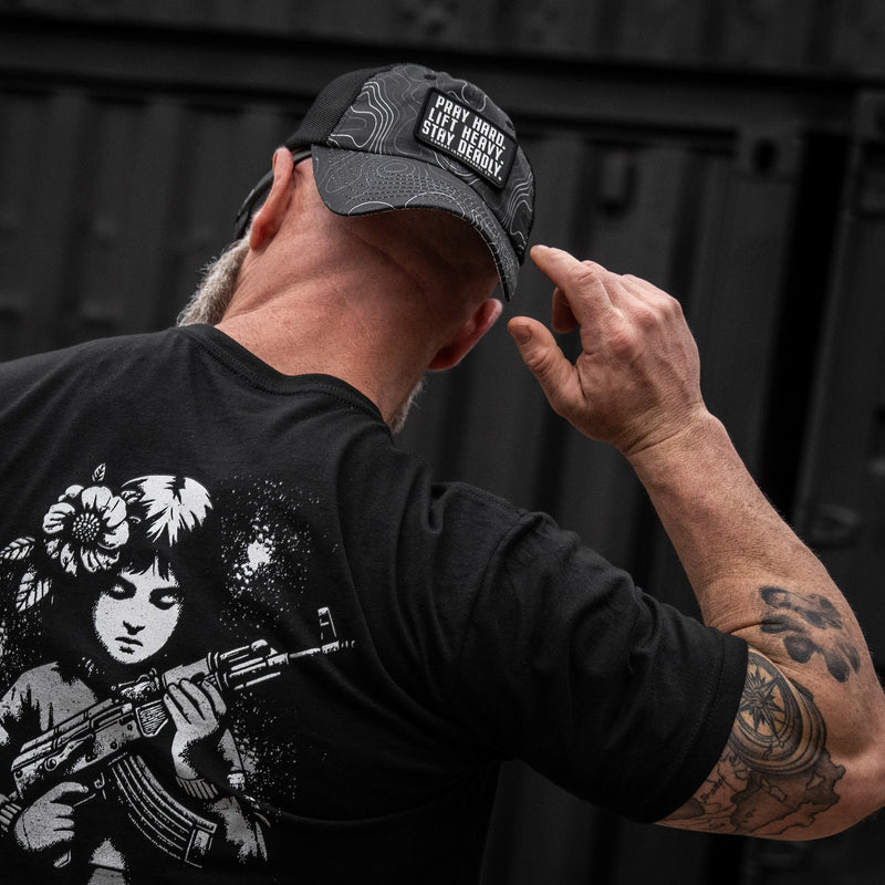 Load image into Gallery viewer, Pray Hard. Lift Heavy. Stay Deadly. Patch Tactical Ripstop Mesh Snapback Hat
