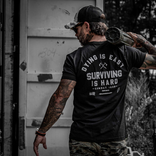 Dying is Easy. Surviving Is Hard Men's T-Shirt