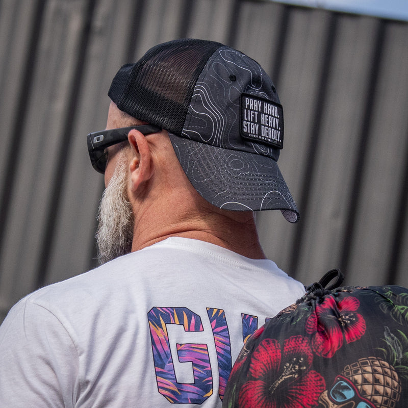 Load image into Gallery viewer, Pray Hard. Lift Heavy. Stay Deadly. Patch Tactical Ripstop Mesh Snapback Hat
