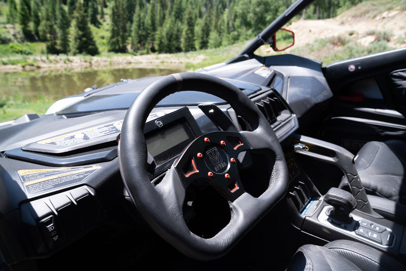 Load image into Gallery viewer, UTVMA DriftX Leather Steering Wheel With Hub (Polaris and Can Am Models)
