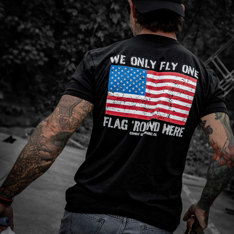 Load image into Gallery viewer, Only Flag We Fly &#39;Round Here Men&#39;s T-Shirt
