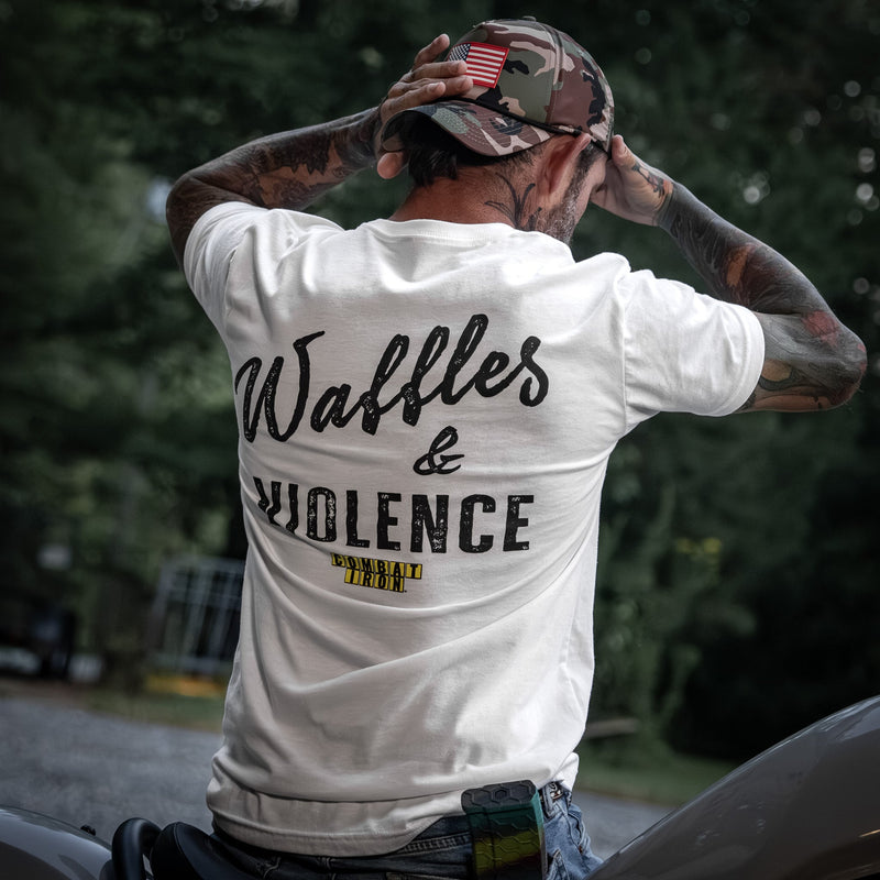 Load image into Gallery viewer, Waffles &amp; Violence Men's T-Shirt
