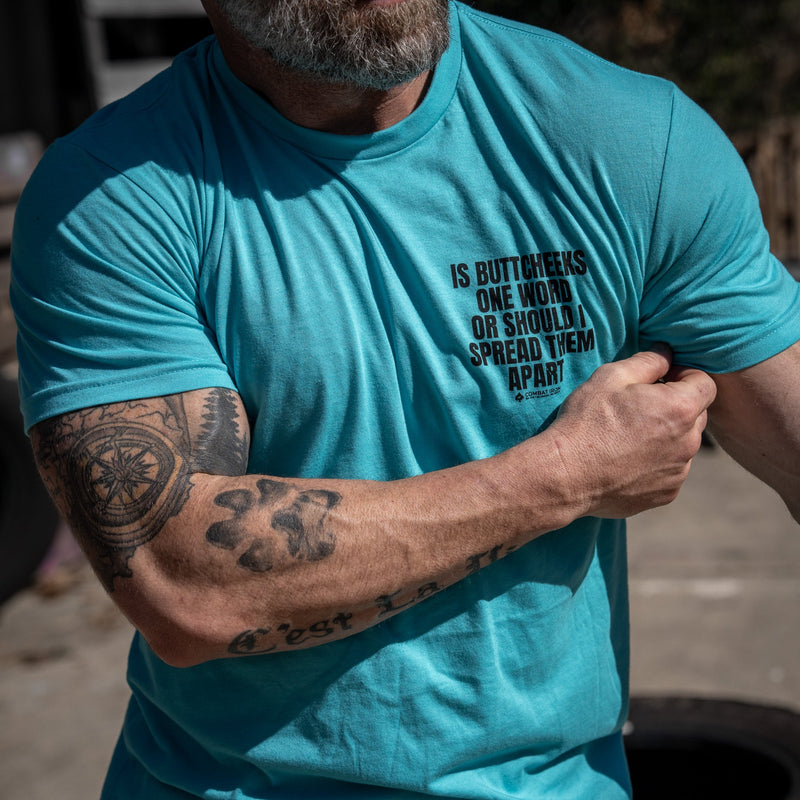 Load image into Gallery viewer, Is Buttcheeks One Word Or Should I Spread Them Apart Men's T-Shirt

