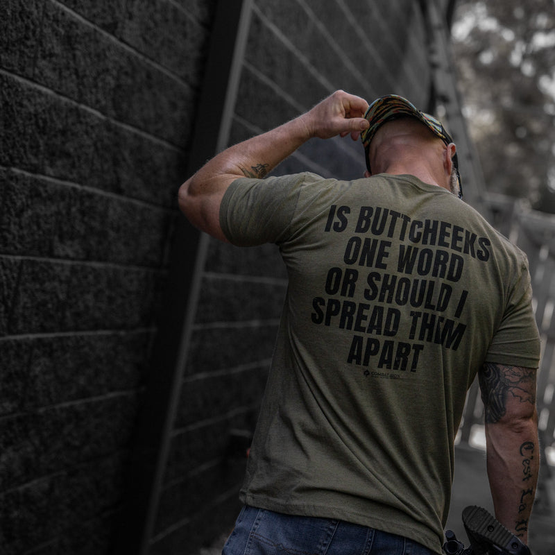 Load image into Gallery viewer, Is Buttcheeks One Word Or Should I Spread Them Apart Men's T-Shirt
